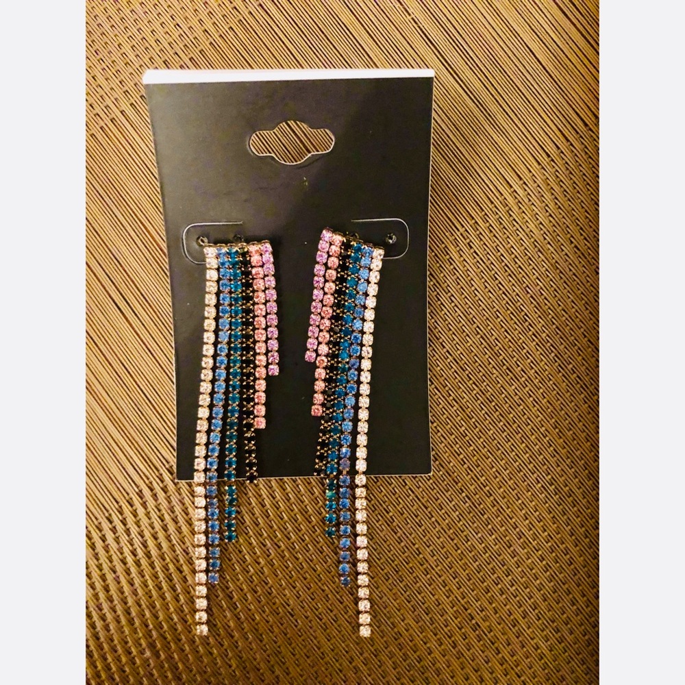 Fun Sparkly Jewel Tone Earrings 💎